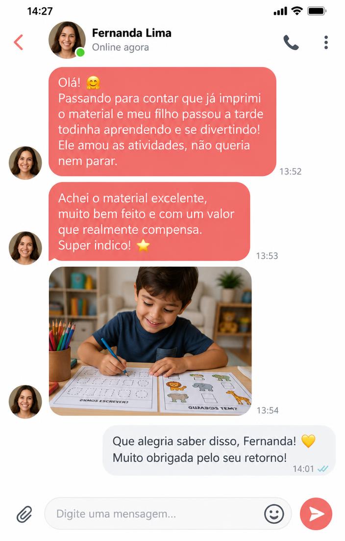 Depoimento de mãe sobre o Aprender Brincando 3
